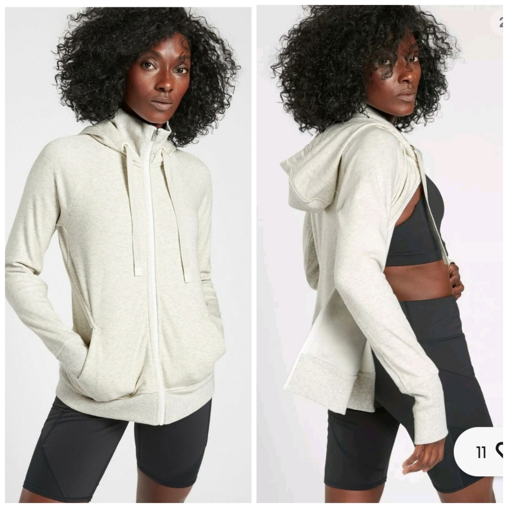 Athleta Triumph Cream Hoodie SP